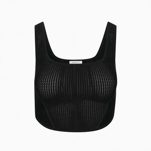 Babaton Aritzia Black Sculpt Knit Bustier Tank